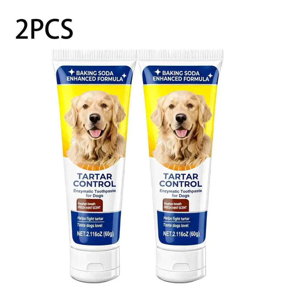 2-Pack Dog Enzyme Toothpaste with Baking Soda – 60g Each Dog Dental Toothpaste Oasis Select WHITE