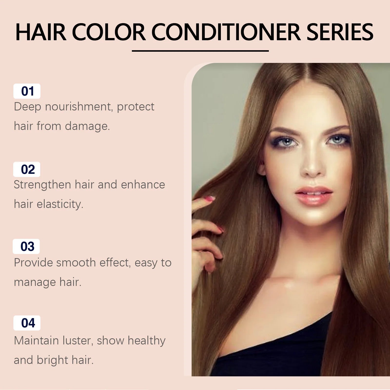 Hoegoa Anti-Frizz Hair Brightening Conditioner Enhances Hair Color Increases Hair Elasticity Shine Deep Nourishing Conditioner Oasis Select
