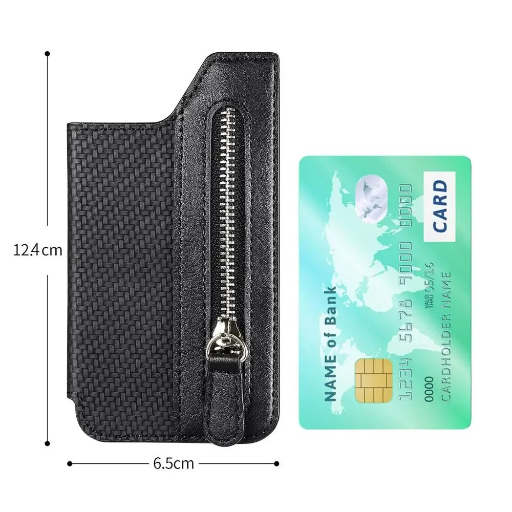Leathe Mobile Card Bag Phone Pocket Sticker Back Cover Phone Wallet Stick Phone Pouch Phone Card Holder Wallet Case Oasis Select