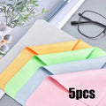 5pcs Suede Glasses Cloth Solid Color Microfiber Glasses Cleaner Cleaning Wipes Lens Phone Screen Microfiber Cleaning Cloth Male Oasis Select 5pcs