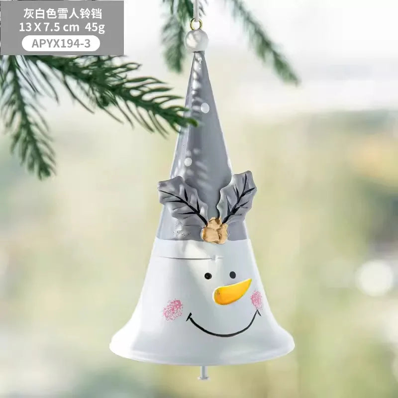 Christmas Door Car Decoration Christmas Tree Red Velvet Bow Bell Small Pendant Decoration Props Oasis Select 12