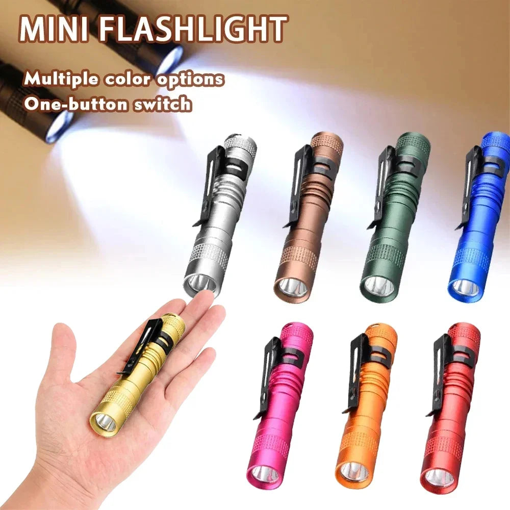 KDULIT Mini LED Flashlight Portable Pen Light Using AAA Battery Small Torch Outdoor Medical Emergency Lighting Lantern Oasis Select