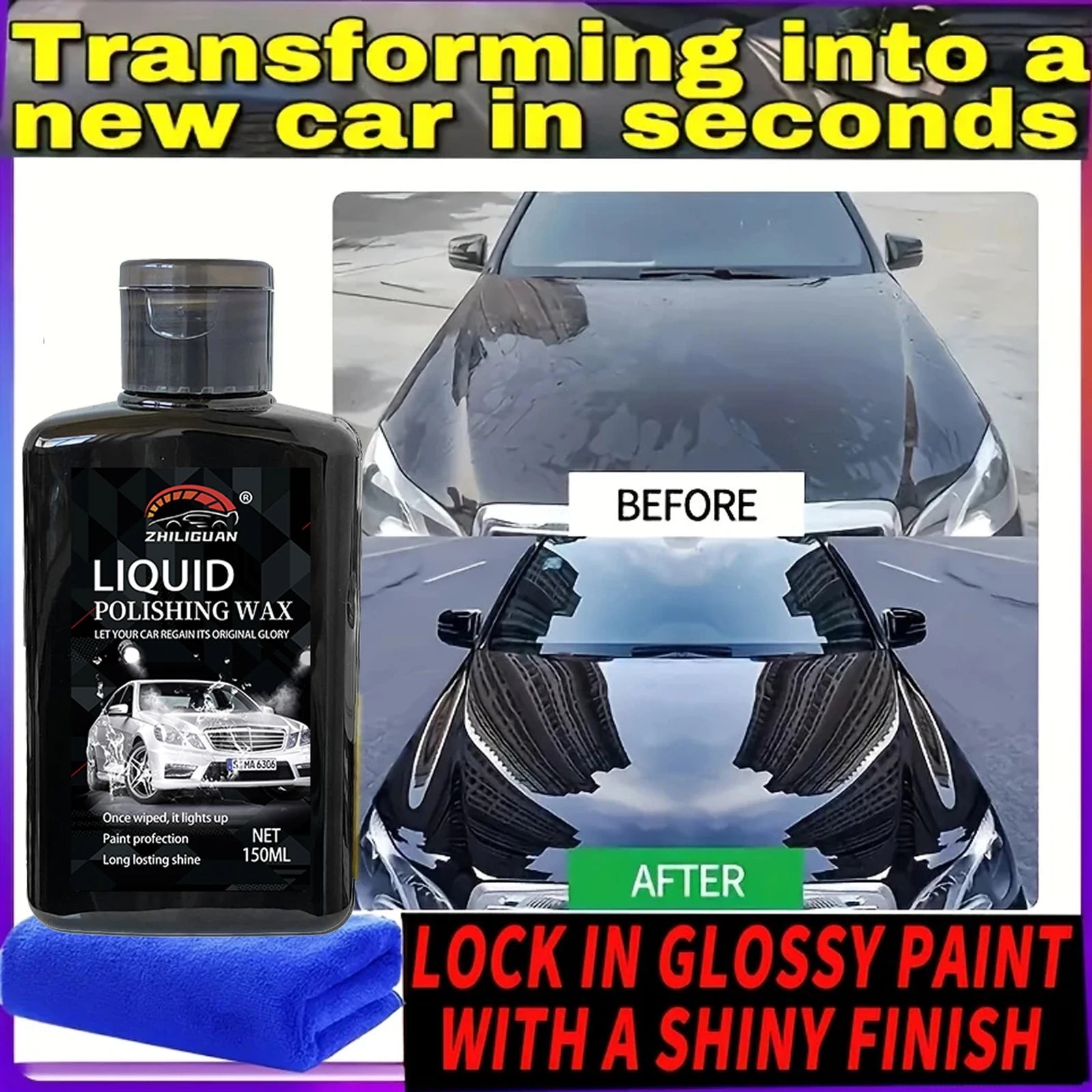Nano Ceramic Coating Wax & Sealant – Hydrophobic Car Protection