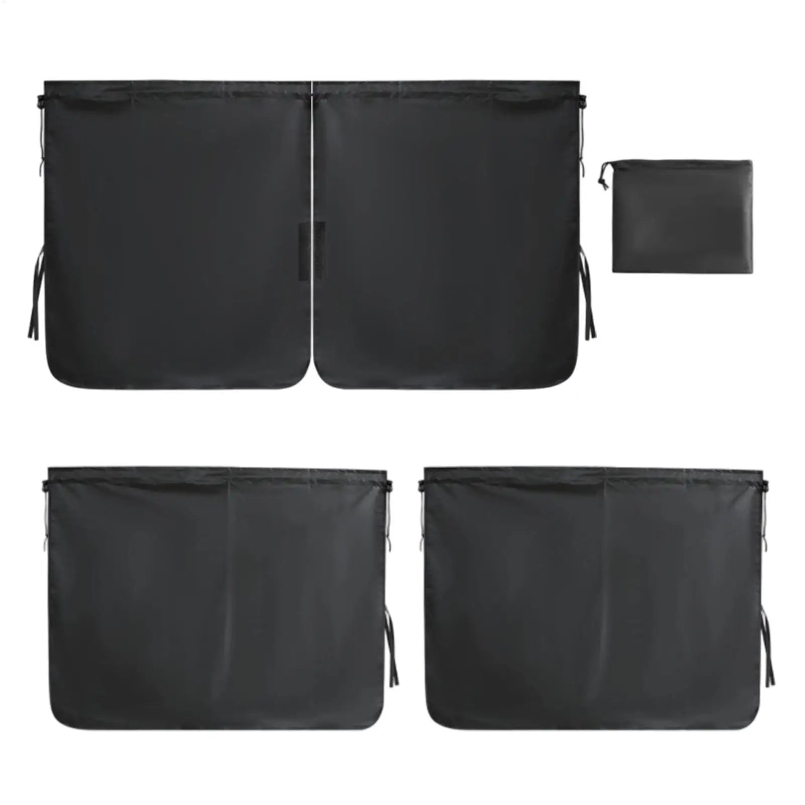 Car Privacy Curtains 3Pcs Universal Car Window Shades Light Blocking Sunshades Screen Covers for Travel Camping Nap Sleeping