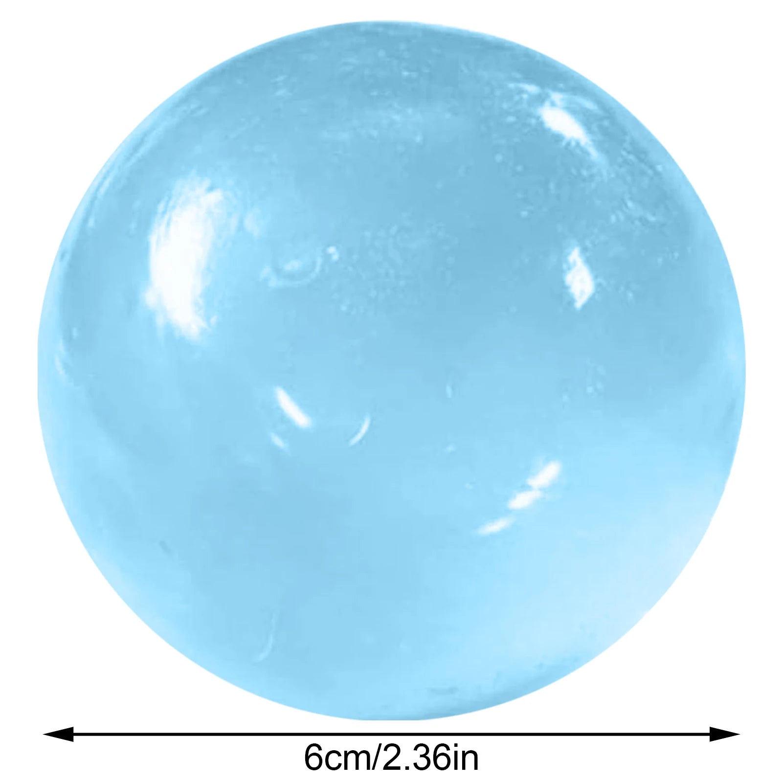 Maltose Squishys Toys Stress Ball Anti Stress Fidget Toy Soft Simulated Bule Transparent Ball Quick-rebound Squeeze Toys Oasis Select 6cm Blue