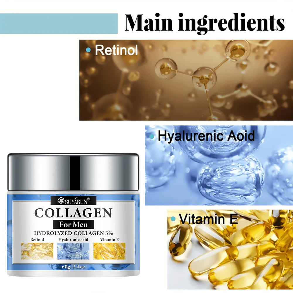 SUYARUN Retinol & Collagen Face Cream – Men's Moisturizer Men's Face Cream Oasis Select