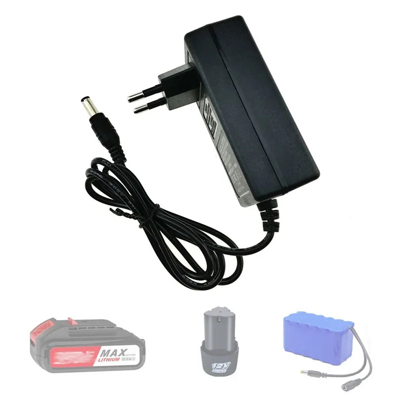 12.6V 2A 21V 1A 18650 Lithium Battery Charger For 12V 18V Screwdriver Wrench Li-ion Battery Pack DC 5.5mm * 2.1mm 2.5mm Input Oasis Select