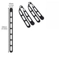Silicone Straps Elastic Lid Fastening Bands Portable Organizer Tools for Pot Lid Lunch Box and Outdoor Tableware Storage Oasis Select Black 3PCS
