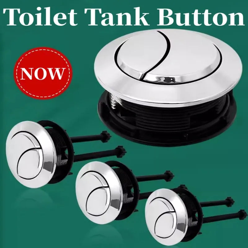 Universal Dual Flush Toilet Water Tank Button Round Valve Push Button Flush Toilet Seat Water Tank Valve Bathroom Parts Oasis Select
