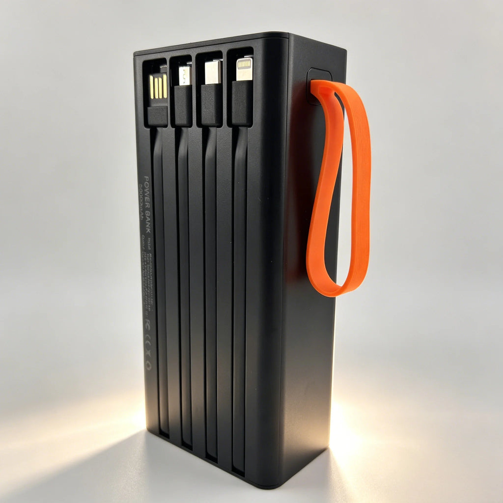50000mAh Power Bank 120W Fast Charging Portable Charger Built-in Cable External Battery Pack PD USB C LED Display Powerbank Oasis Select 1 black Power Bank 30001mAh-50000mAh