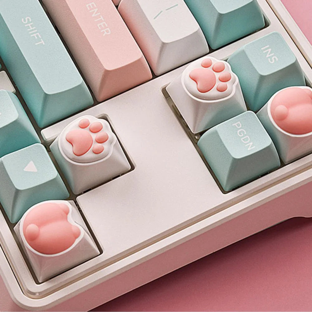 4-Pack 3D Cat Paw Keycaps for Cherry MX Mechanical Keyboards