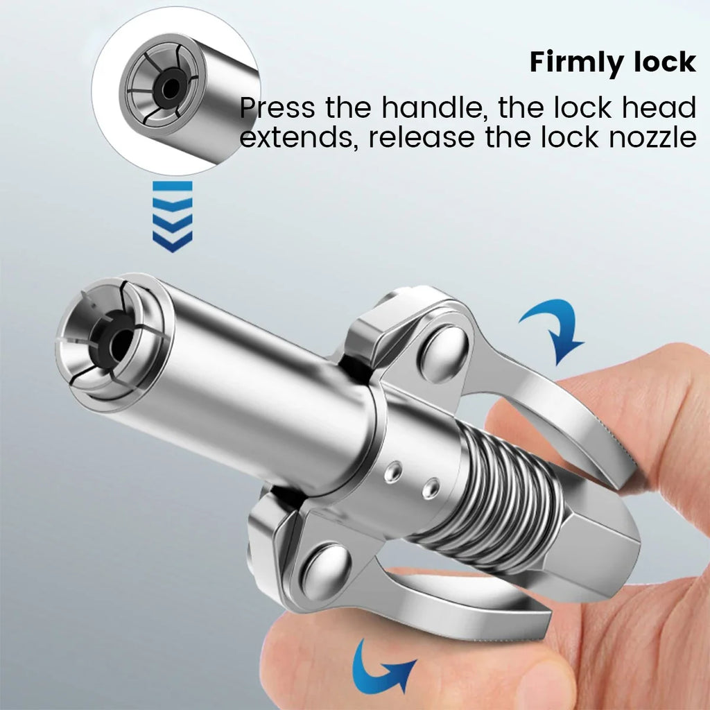 10,000 PSI Grease Gun Coupler NPT 1/8 Quick Release Nozzle Grease Gun Coupler Oasis Select