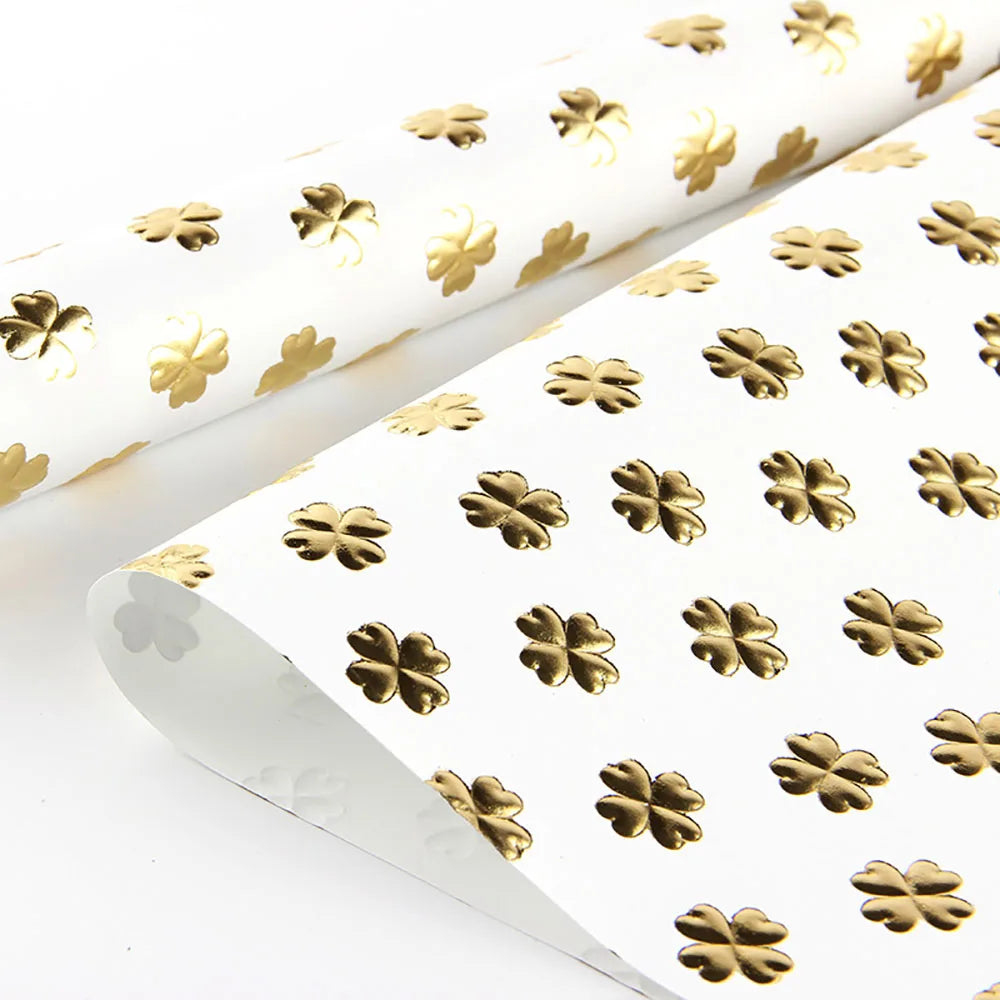 50x70cm Bronzing Wrapping Paper Gold Polka Dots Birthday Valentine's