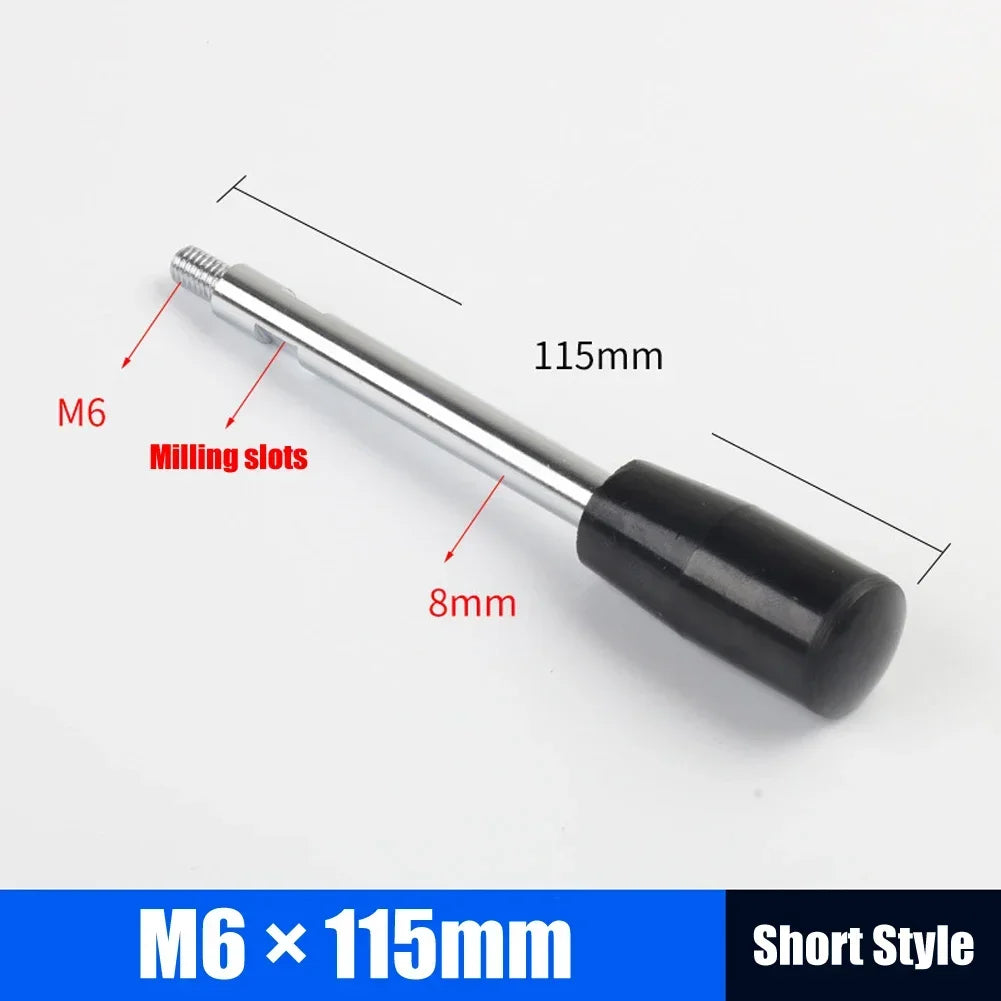 M6-M12 Fixed Long Grip Handle Bakelite Knob Handle Work Rod Machine Tool Work Handle Bar Bench Drill Accessories Oasis Select M6x115mm