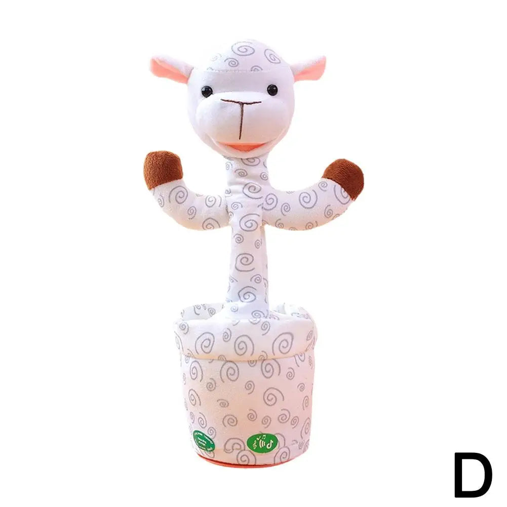 Talking Dancing Bunny Plush Toy Repeat What You Say Singing Wiggling Rabbit Doll For Baby Children Birthday Gift Oasis Select white donkey