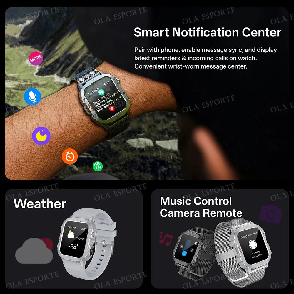Ola Esporte HW12 Men's Sport Smartwatch – 2.01" BT Calling