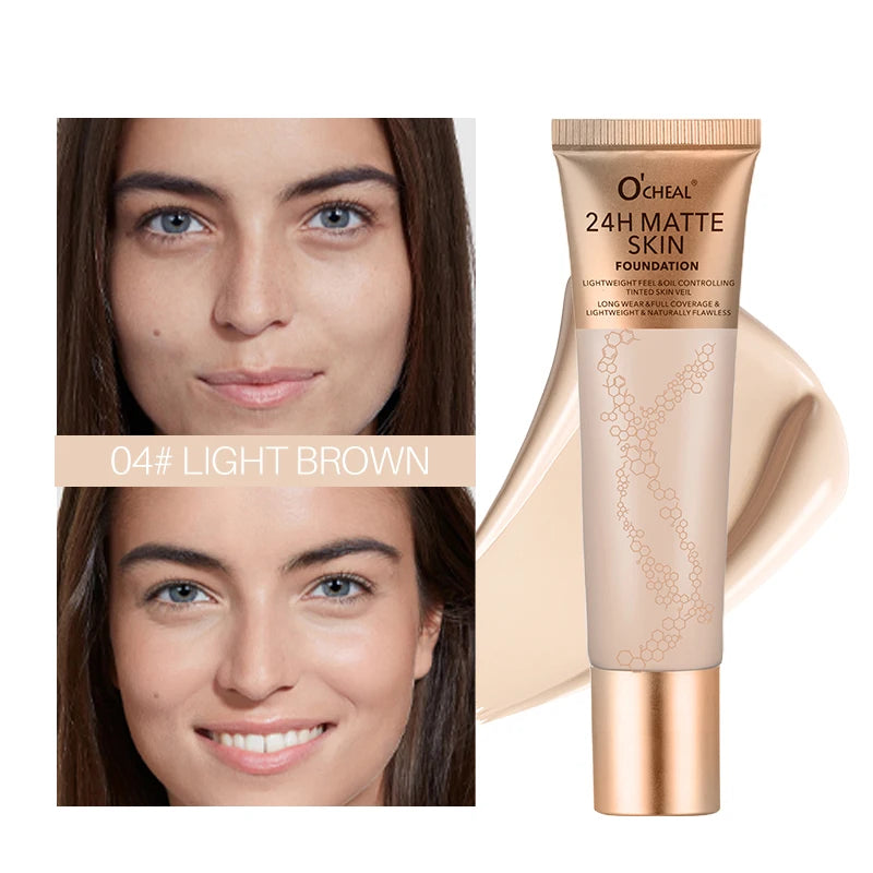 Waterproof Liquid Foundation – Natural Finish, Multi-Shade Liquid Foundation Oasis Select 04 LIGHT BROWN