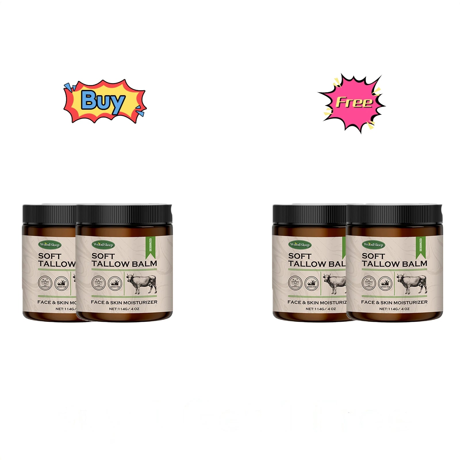 WOODSLEEP Crude Shea Butter Cream – Deep Moisturizer Face & Body Body Moisturizer Cream Oasis Select Buy 2 Get 2 Free