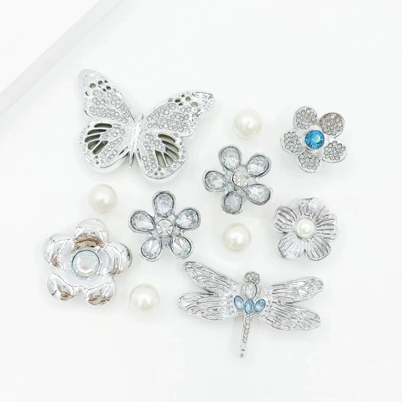 Butterfly Fashion Shoe Accessory Set, decorative shoe buckles, removable, suitable for sandals and flip-flops. Oasis Select CJ-218