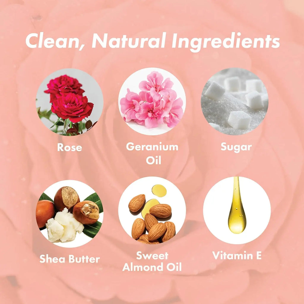 Rose Salt Body Scrub 250g – Collagen & Stem Cells Exfoliator