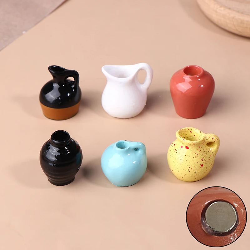 Small Vase Refrigerator Magnets with Optimum Strength, 1/2/3 Pack Resin 3D Flower Pot Fridge Decor for Home Adornment Oasis Select