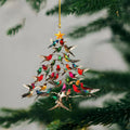2026-WISH 5X Hummingbird Christmas Ornament, Colorful Hummingbirds Hanging Ornaments For Tree, Christmas Tree Shaped Pendant Oasis Select As Shown