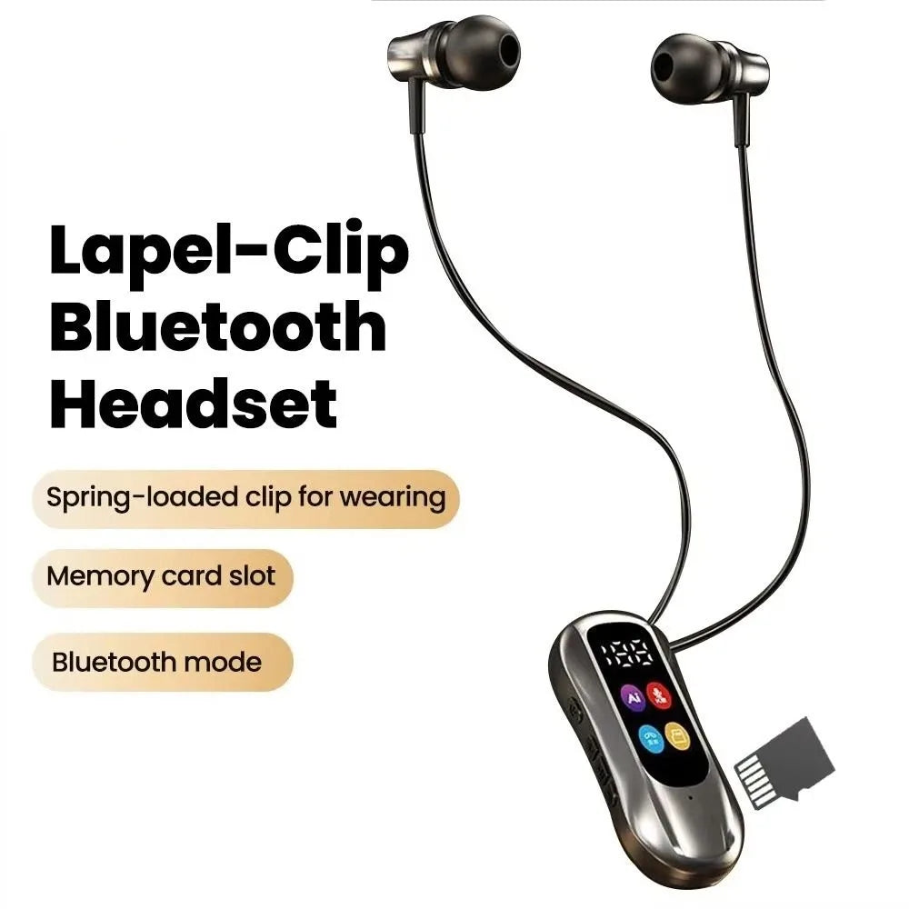 S30 Collar-Clip Bluetooth Headset Wireless Headphones With Mic HD Calling BT Earphones Variable Sound Earbuds Support Oasis Select