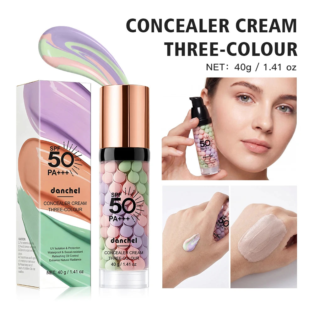 Three-Color Face Primer & Skin Care Isolation Cream Hydrating Moisturizing Smooth Skin Long Lasting Base Lightweight Facial Make Oasis Select 1 pc
