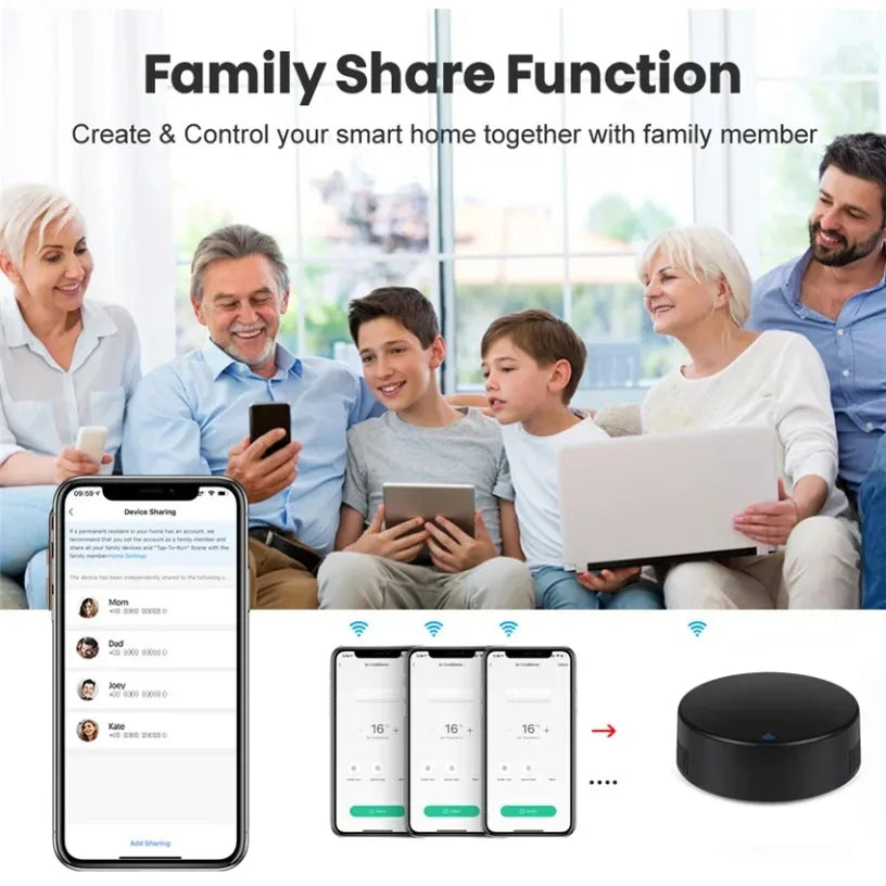 Tuya WiFi RF IR Remote Control 433MHz/315MHz For Smart Home Via Smart Life for Air Conditioner ALL TV Support Alexa, Google Home Oasis Select