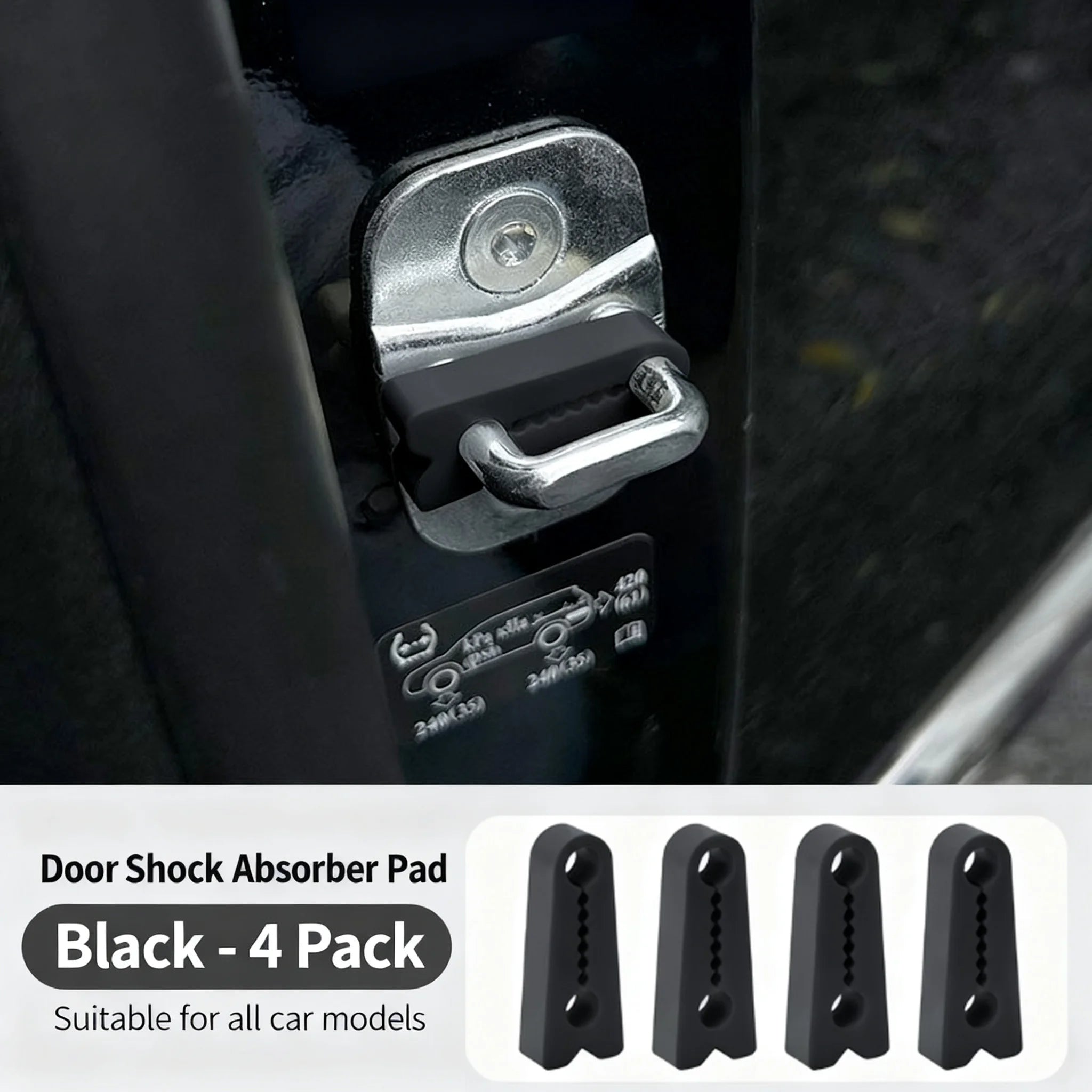 Silicone Car Door Lock Buffer Damper Pads – Universal Noise Reducer