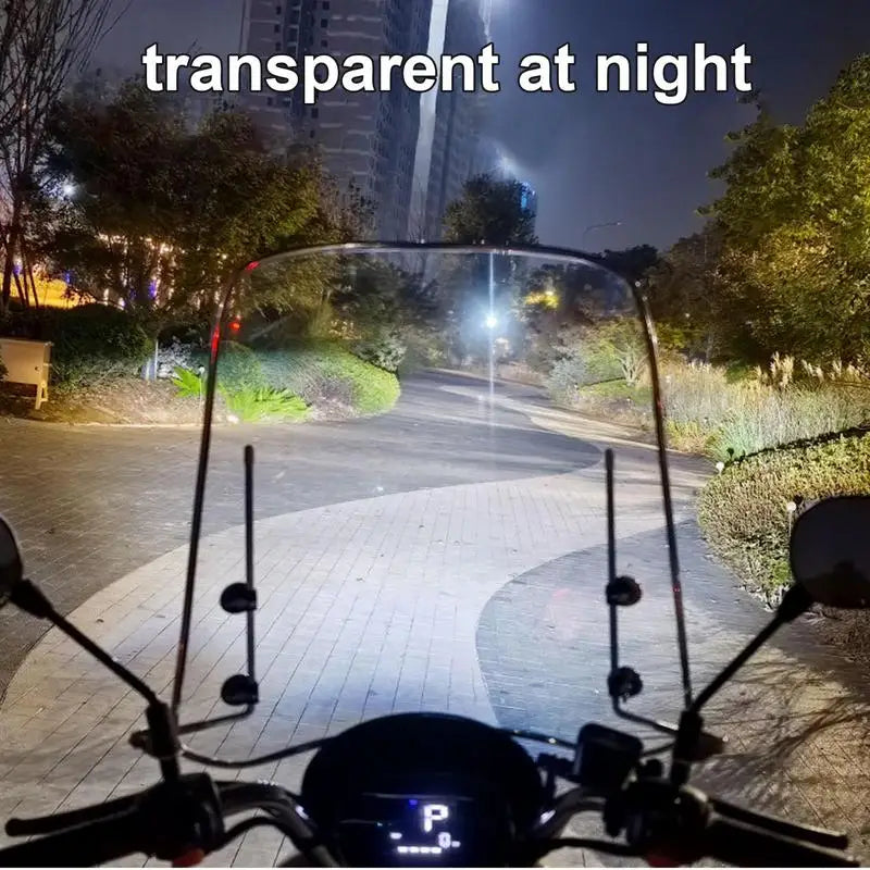 ATV Windshield Adjustable Motorcycle Windscreen Flexible Flyscreen High-Definition Large Wind Splitter Windshield Replacement Oasis Select