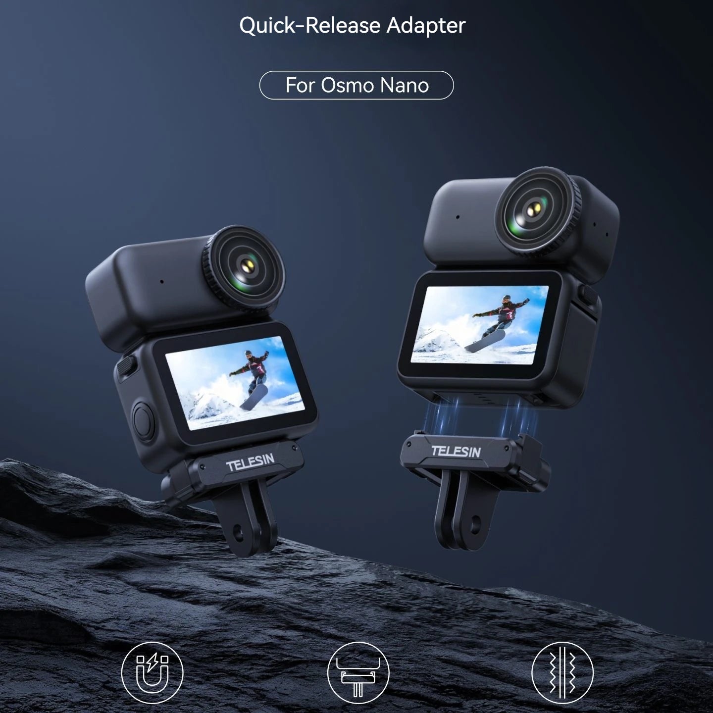 TELESIN Quick Release Magnetic Adapter for DJI Osmo Nano