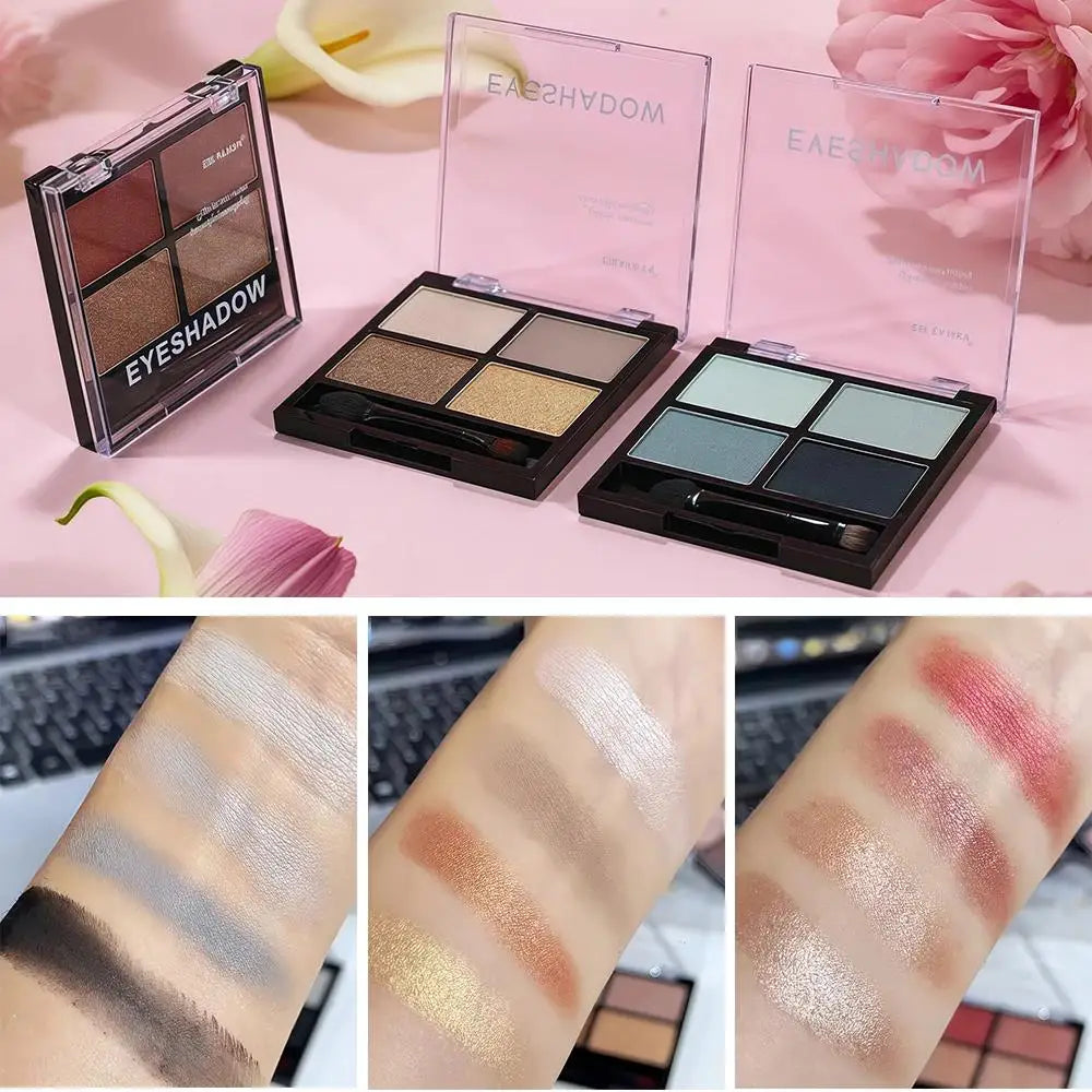 Fit Colors 4-Shade Pearlescent Matte Eyeshadow Palette | Shimmer