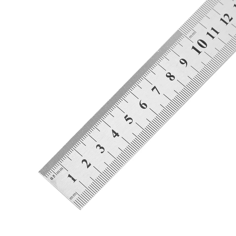 150mm-500mm Metal Scale Stainless Steel Straight Ruler Measuring Stationery Drafting Accessory Hand Tool School Office Supplies Oasis Select