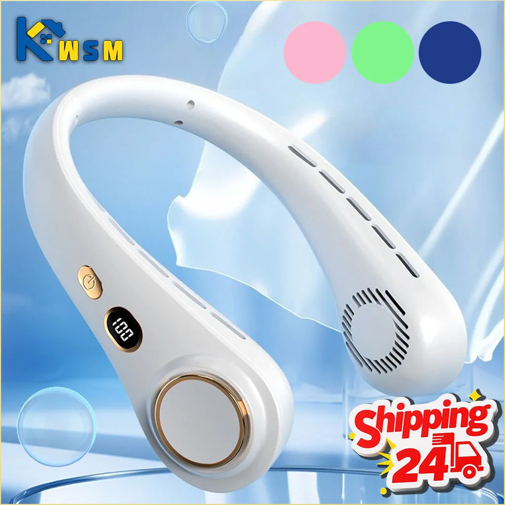 Neck Fan Portable Rechargeable Long Battery Life Small Bladeless Wearable for Outdoor Sports Travel Office Students Cooling Oasis Select
