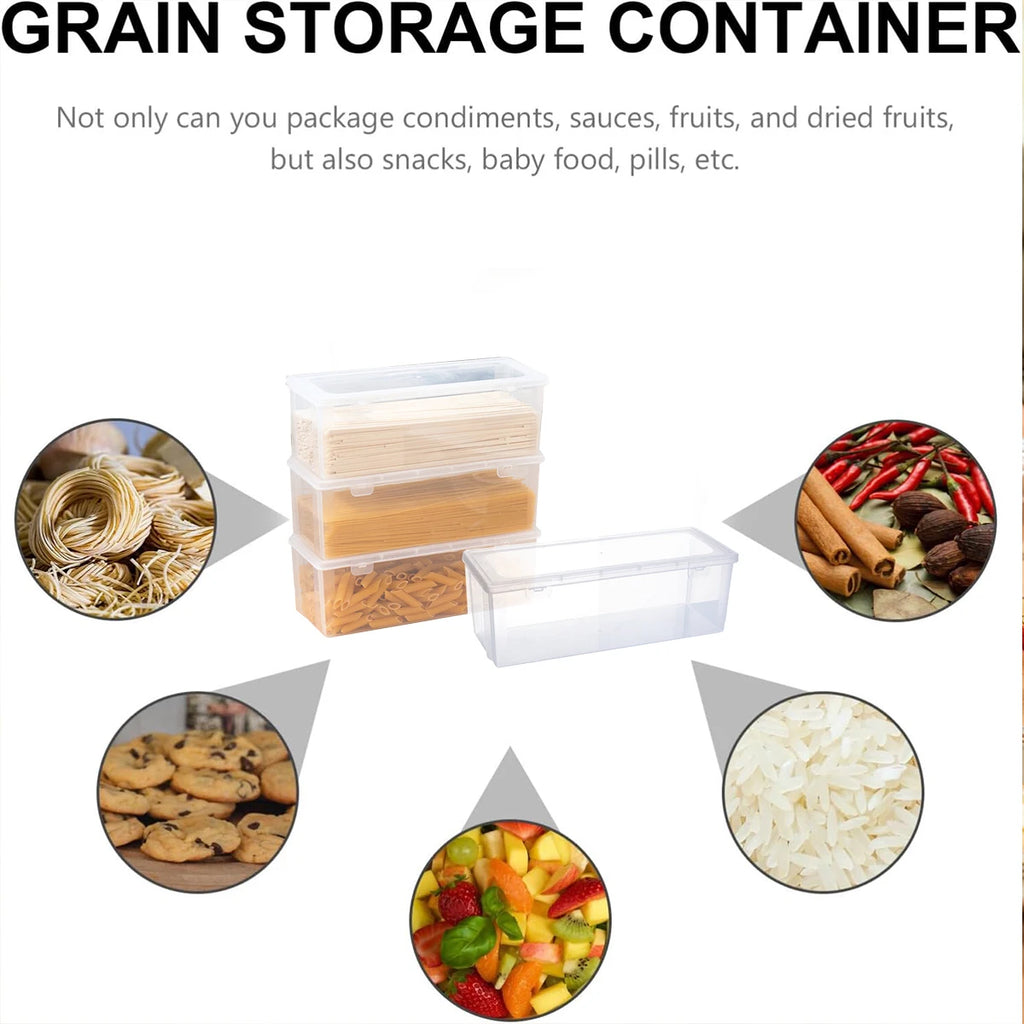 1pc/2pcs food with lid, spaghetti storage container snap seal moisture-proof noodle box grain storage box kitchen organizer Oasis Select