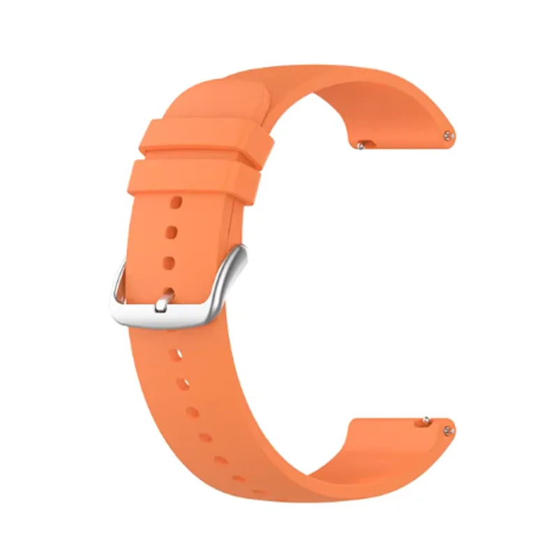 Silicone Watch Band for Amazfit Bip U/S, GTR & Samsung 20/22mm Smartwatch Band Oasis Select orange 20mm width strap