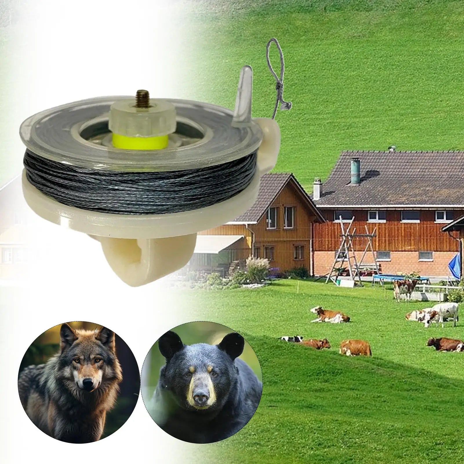 Outdoor Siren Trip Rope Accessories Trip Wire Trip Wire on Reusable Reel Weatherproof Early Warning Security System for Camping Oasis Select