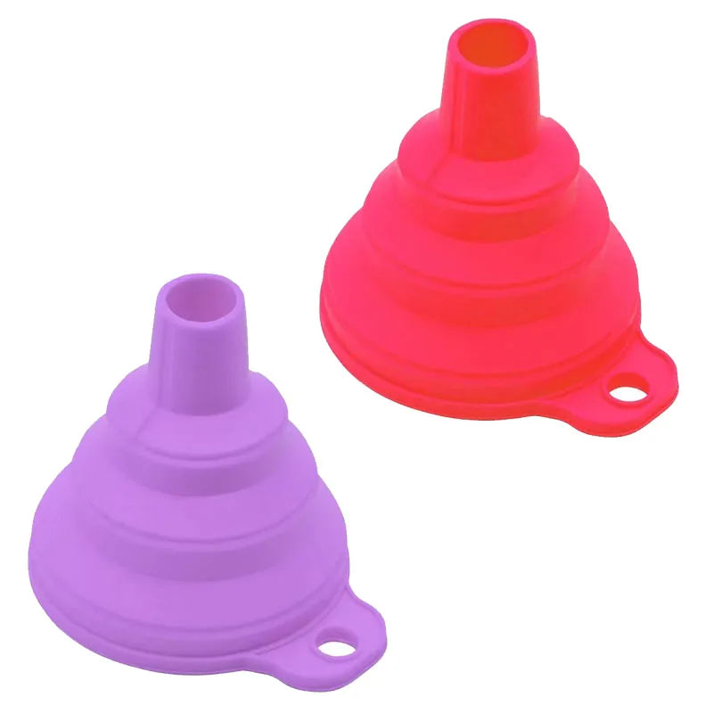 1/2pcs Foldable Funnel Silicone Foldable Portable Funnel For Fuel Funnel Beer Oil Kitchen Accessories Tools Free Delivery Oasis Select Mix-2pcs-small