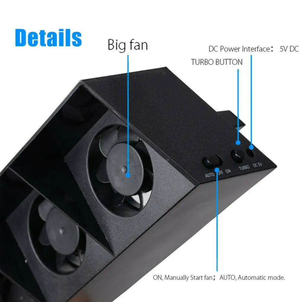 PS4 / PS4 Pro / PS4 Slim Cooling Fan | USB Turbo Cooler DC 5V
