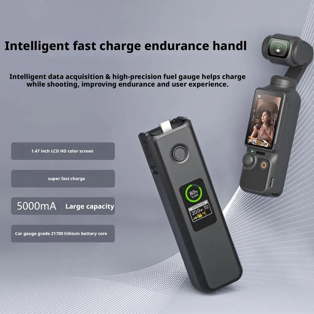 DJI OSMO Pocket 3 Fast Charging Battery Grip – 5000mAh
