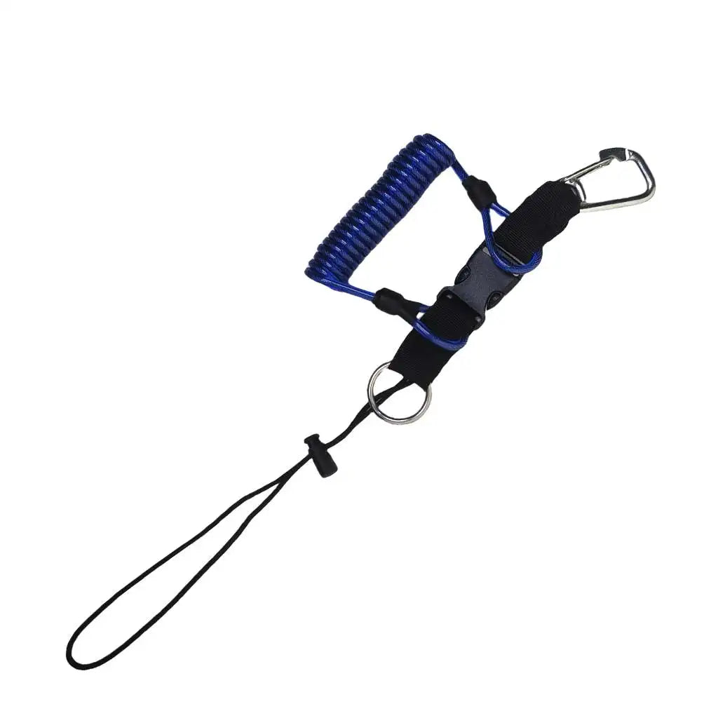 Scuba Safety Diving Lanyard Spiral Spring Coil Lanyard Swivel Hook TPU Camera Anti-lost Rope with Quick Release Buckle Oasis Select