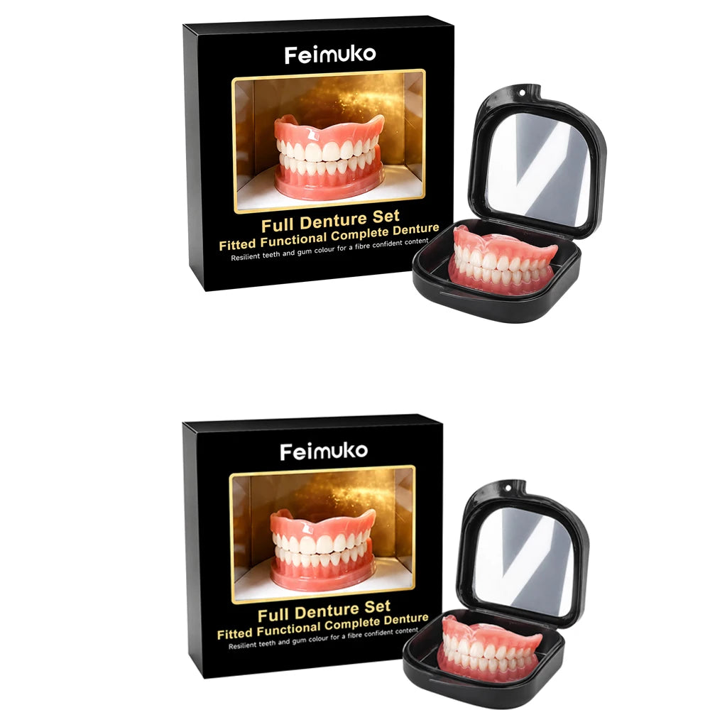 Reusable Cosmetic Teeth Veneer Set, Easy Wear Dental Veneers to Conceal Tooth Gaps for a Stunning Beautiful Smile Oasis Select 2pcs
