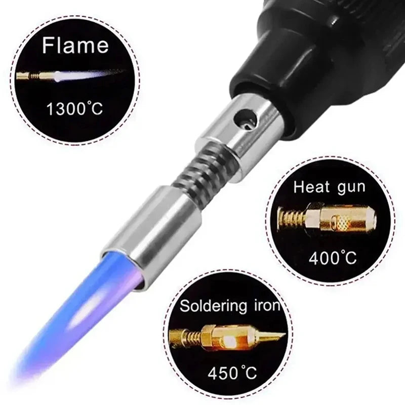 Hot Sale Portable Soldering Iron Kit 1300 Celsius Welding Pen Burner Blow Torch Gas Soldering Iron Cordless Butane Tip Tool Oasis Select