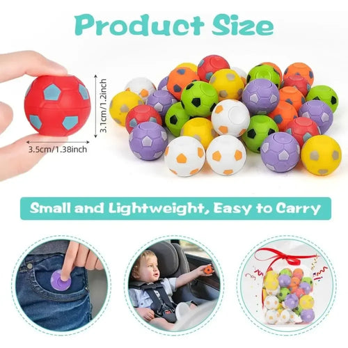 10/30pcs Mini Fidget Spinner Soccer Ball Toy for Kids,Soccer Party Favors Goodie Bag Stuffer,Rotatable Soccer Finger Stress Ball Oasis Select