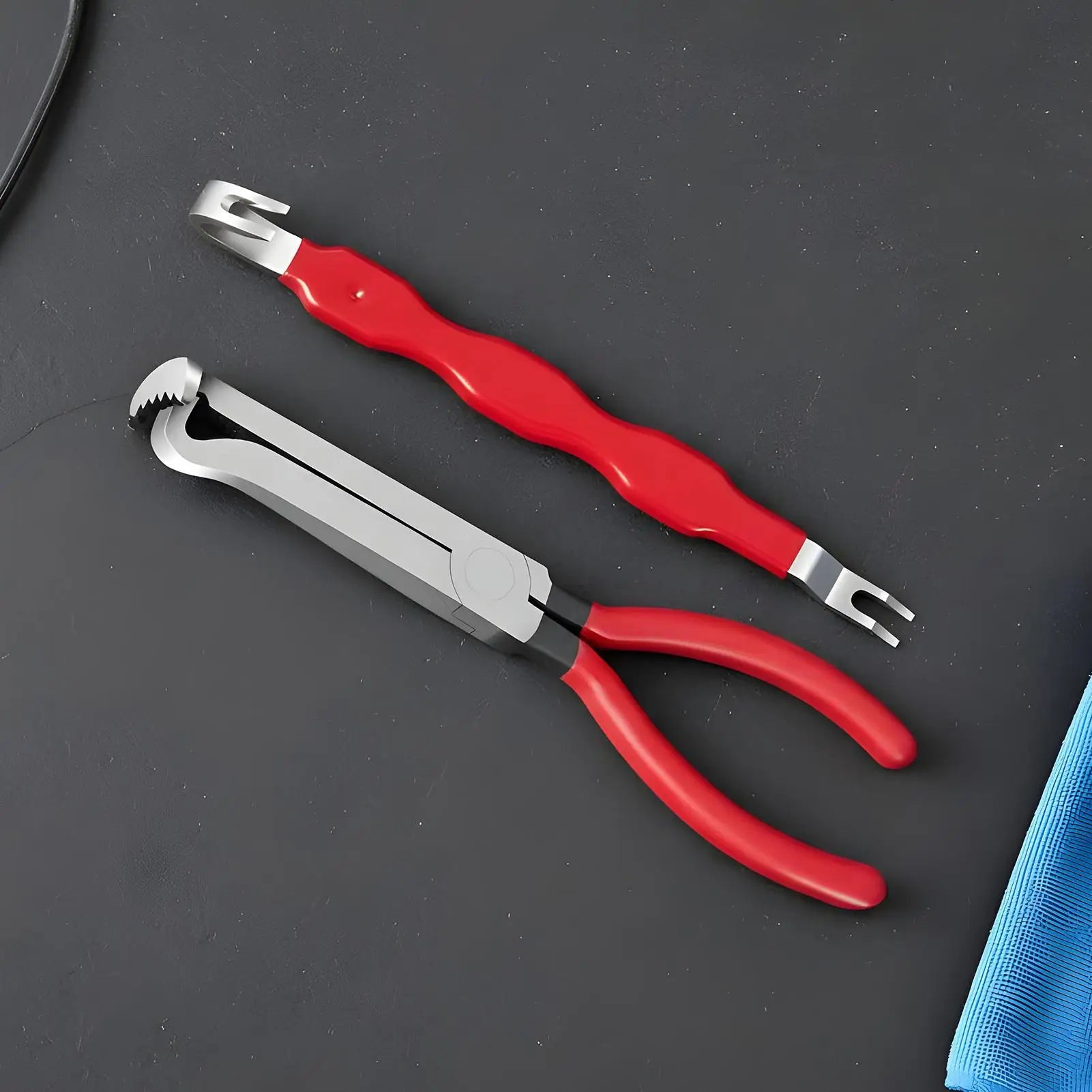 2Pcs Automotive Electrical Connector Disconnect Pliers Set Fuel Line Separator Wire Harness Angled Wire Cutter Removal tools Oasis Select
