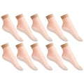 10/20pairs womens anti-slip cotton socks, sweat absorbing anti-slip cotton bottom stretch socks Oasis Select 10Pairs Beige