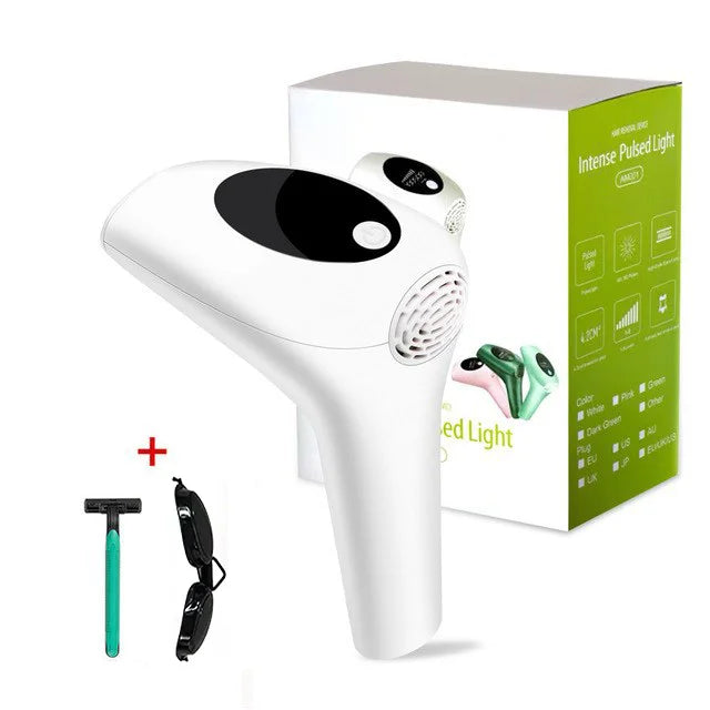 Professional Permanent Laser Depilator IPL Hair Removal for Whole Body, Depilator Remover Permanent Women Home Use Devices Oasis Select White EU Plug