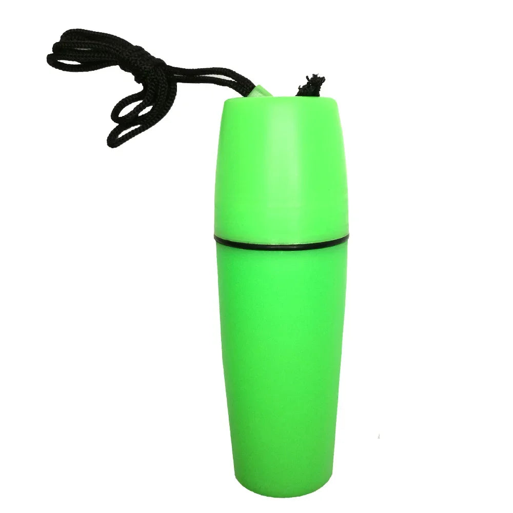 Kayak Boat Sailing Swimming Waterproof Dry Container Box Portable Durable Plastic Dry Bottle With Lanyard Oasis Select Green