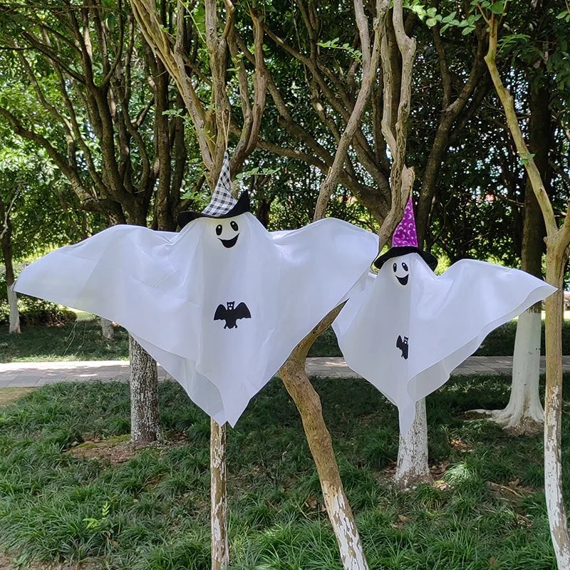 Shengxin Ghost Festival Outdoor Decorative Items Bat Pendants White Cute Floating Ghosts halloween Oasis Select
